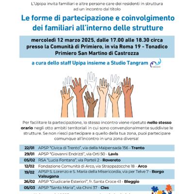 Le forme di partecipazione e coinvolgimento dei familiari all’interno delle rsa
