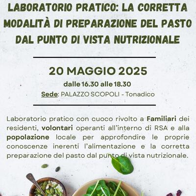 LA CORRETTA MODALITA' DI PREPARAZIONE DEL PASTO DAL PUNTO DI VISTA NUTRIZIONALE