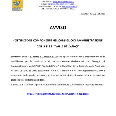 Ricerca nuovo componente Consiglio di Amministrazione