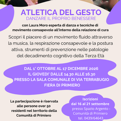 ATLETICA DEL GESTO - DANZARE IL PROPRIO BENESSERE