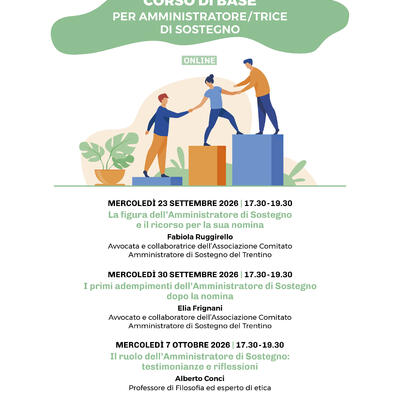 CORSO DI BASE PER AMMINISTRATORE DI SOSTEGNO 