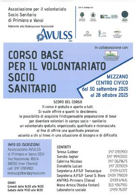 Corso Base per il Volontario Socio Sanitario