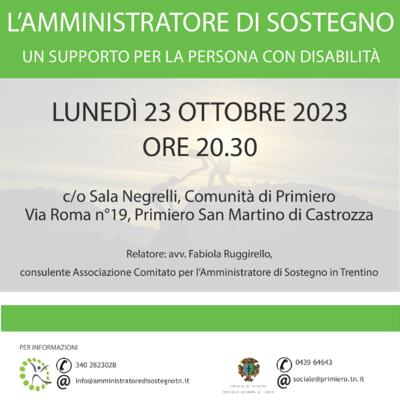 L'Amministratore di Sostegno - Incontro informativo